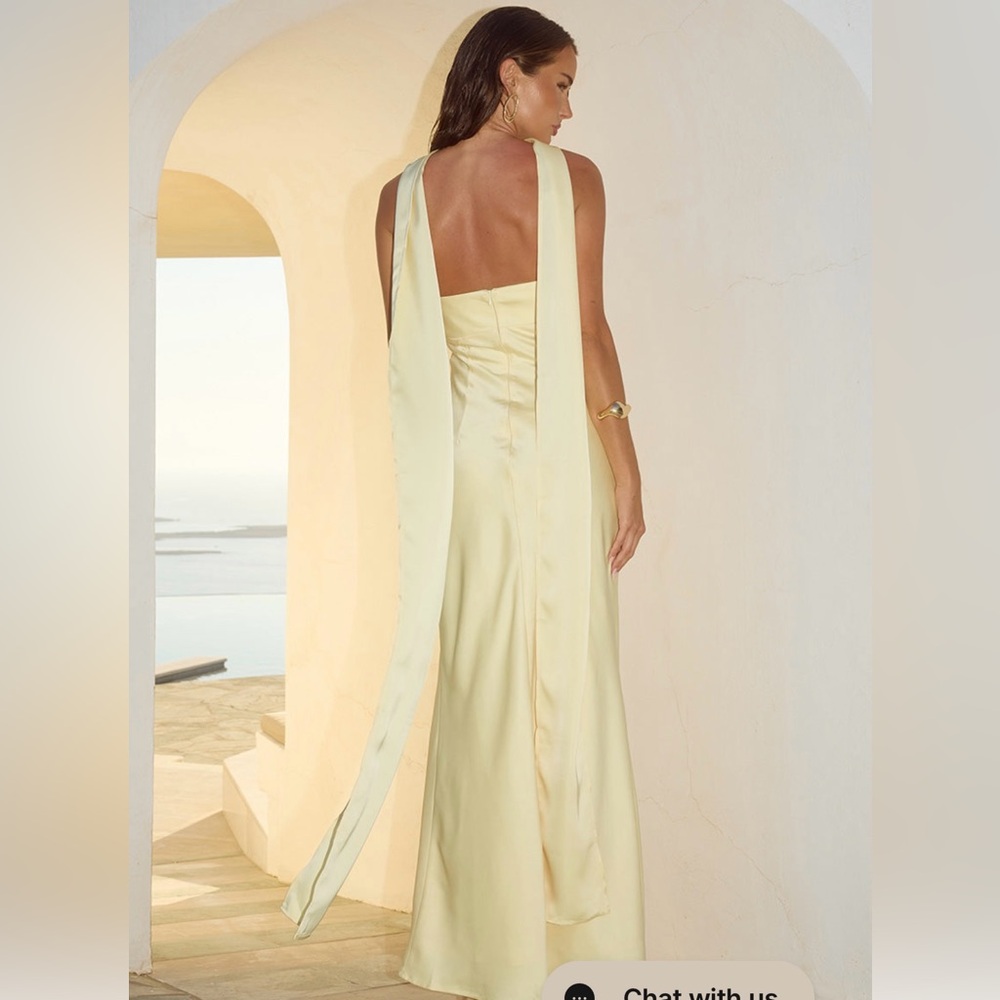 Runaway the Label Madeleine Buttermilk Strapless Maxi Dress-  XXS NWT - Picture 3 of 7